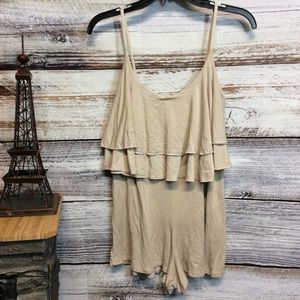 4/$8💣 Blue Velvet Ruffled Romper